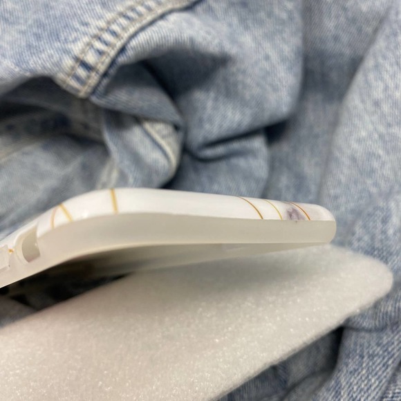 iPhone 6s Plus Case Pink Gold Geometric Marble Print NEW Silicone Glossy Cover - Picture 6 of 6